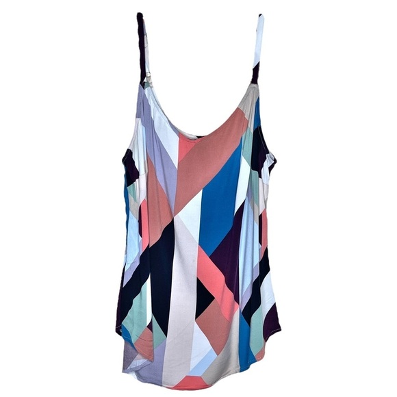 Torrid Ava Multi Geo Challis Color Block Tank Top Women's Plus 0X - Picture 2 of 8